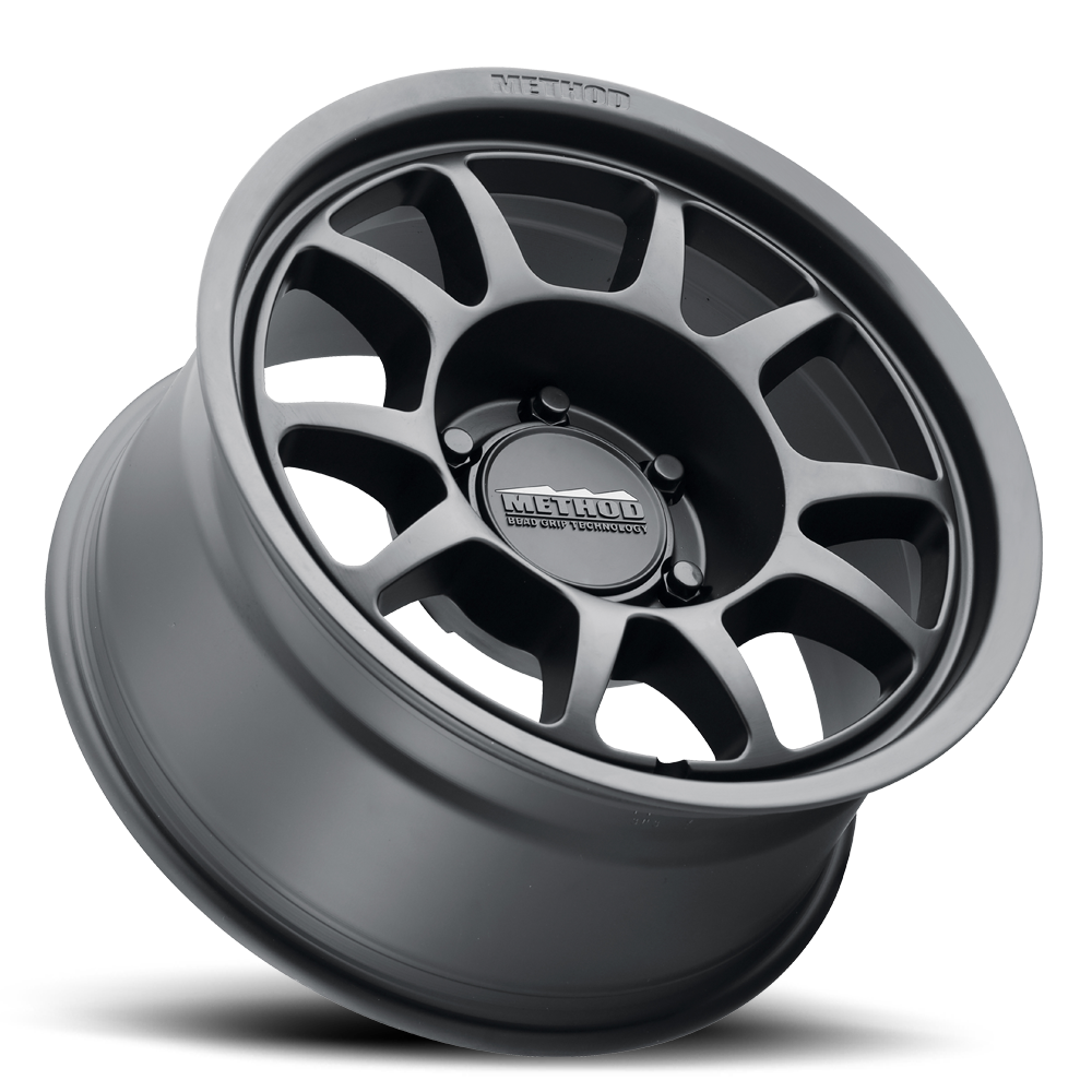 Aluminum Wheels 16x8 Bead Grip MR702 Bolt Pattern 6 On 139.7 Offset 0 Lip Size 1.18 Matte Black MB Method