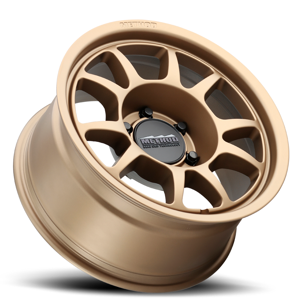 Aluminum Wheels 17x8.5 Bead Grip MR702 Bolt Pattern 5 On 127 Offset 0 Lip Size 1.18 Method Bronze BRZ Method