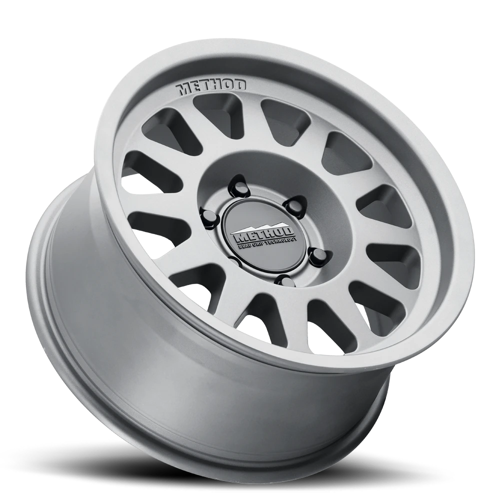 Aluminum Wheels 16x6 Bead Grip MR703 Bolt Pattern 5 On 130 Offset 68 Lip Size 0 Gloss Titanium SL Method