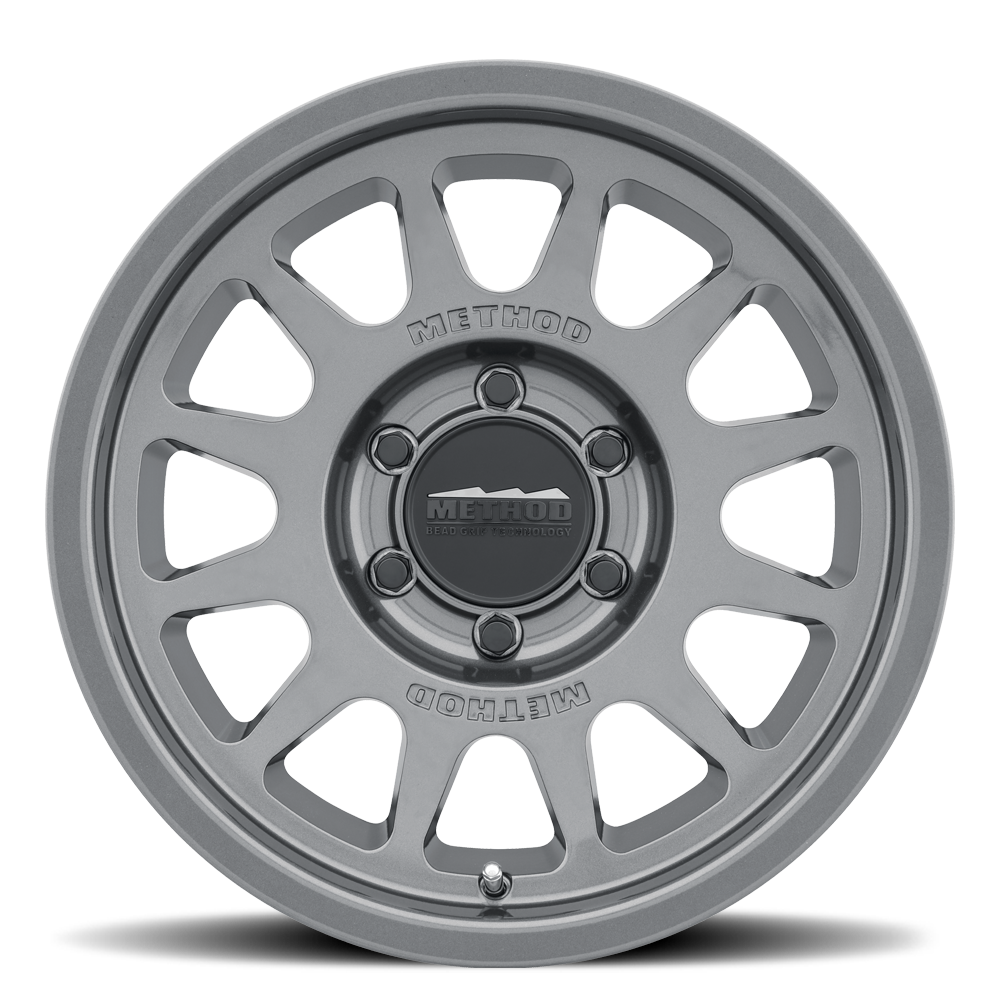Aluminum Wheels 16x6 Bead Grip MR703 Bolt Pattern 5 On 130 Offset 68 Lip Size 0 Gloss Titanium SL Method
