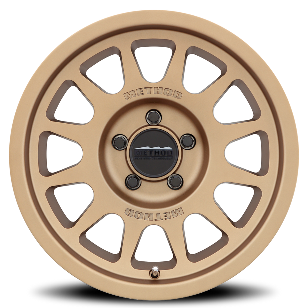 Aluminum Wheels 16x6 Bead Grip MR703 Bolt Pattern 5 On 130 Offset 68 Lip Size 0 Method Bronze BRZ Method