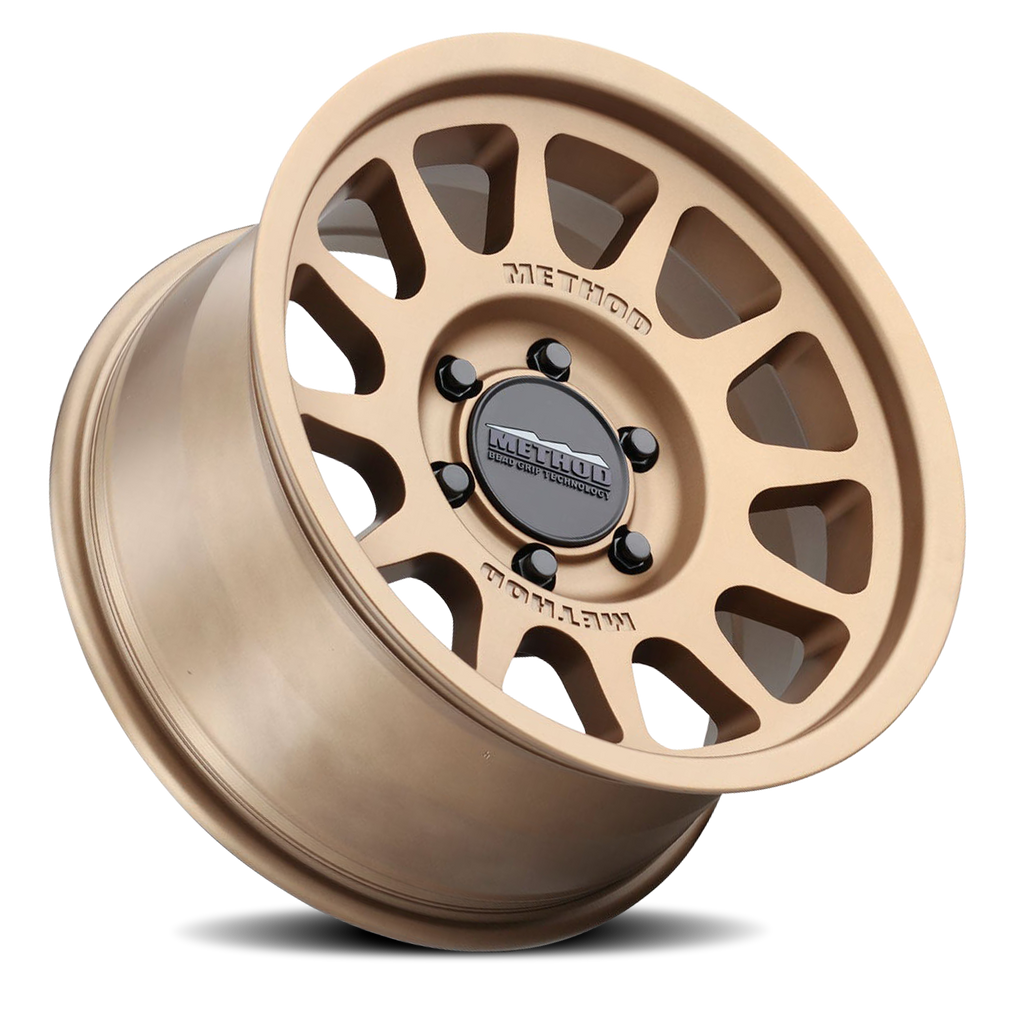 Aluminum Wheels 16x6.5 Bead Grip MR703 Bolt Pattern 6 On 180 Offset 90 Lip Size 0 Method Bronze BRZ Method