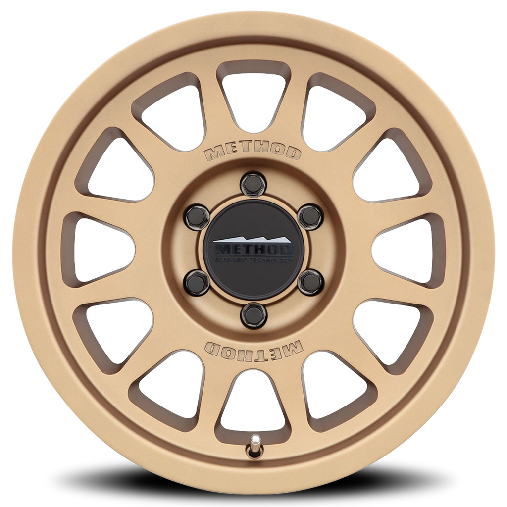 Aluminum Wheels 16x6.5 Bead Grip MR703 Bolt Pattern 6 On 180 Offset 90 Lip Size 0 Method Bronze BRZ Method