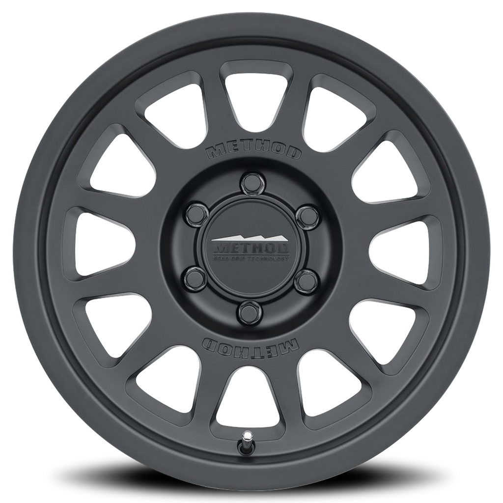 Aluminum Wheels 17x7.5 Bead Grip MR703 Bolt Pattern 6 On 130 Offset 50 Lip Size 0.87 Matte Black MB Method