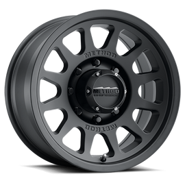 Aluminum Wheels 17x8.5 Bead Grip MR703 Bolt Pattern 8 On 165.1 Offset 0 Lip Size 1.18 Matte Black MB Method