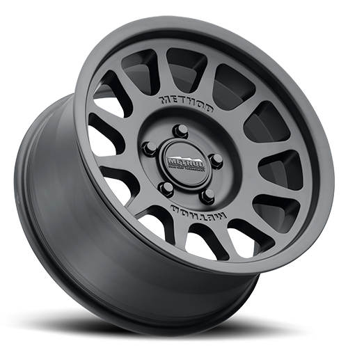 Aluminum Wheels 17x9 Bead Grip MR703 Bolt Pattern 5 On 139.7 Offset -12 Lip Size 1.18 Matte Black MB Method