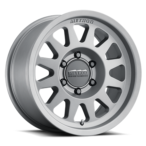 Aluminum Wheels 17x8.5 Bead Grip MR704 Bolt Pattern 8 On 165.1 Offset 0 Lip Size 1.81 Titanium SL Method