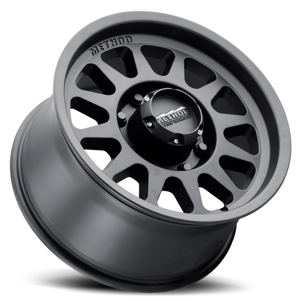 Aluminum Wheels 17x9 Bead Grip MR704 Bolt Pattern 8 On 165.1 Offset 18 Lip Size 1.77 Matte Black MB Method