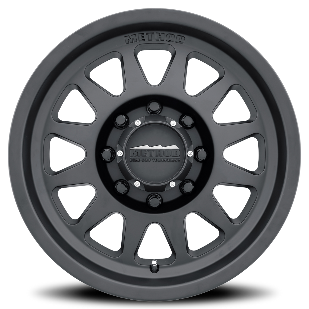 Aluminum Wheels 17x9 Bead Grip MR704 Bolt Pattern 8 On 165.1 Offset 18 Lip Size 1.77 Matte Black MB Method