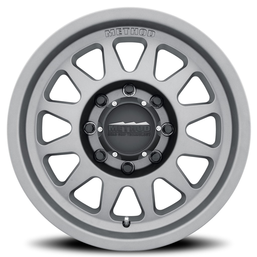 Aluminum Wheels 17x9 Bead Grip MR704 Bolt Pattern 8 On 180 Offset 18 Lip Size 1.77 Titanium SL Method