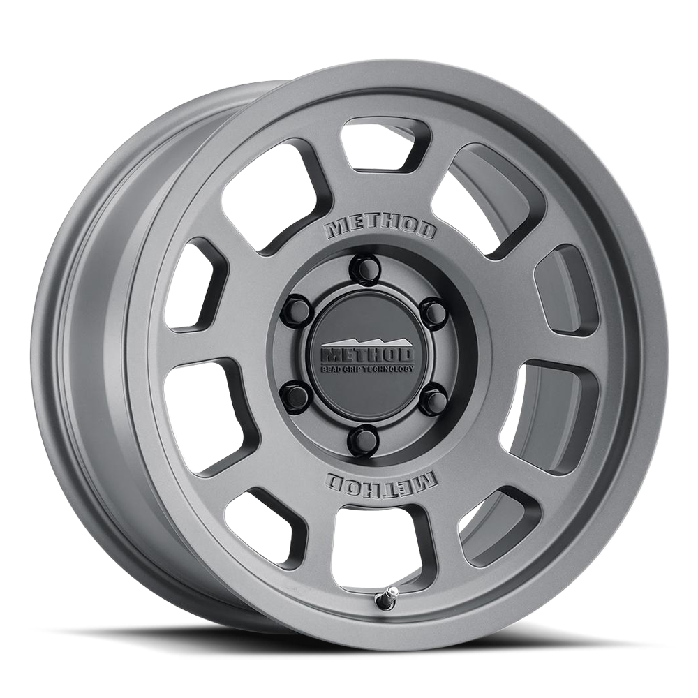 Aluminum Wheels 17x8.5 Bead Grip MR705 Bolt Pattern 6 On 135 Offset 0 Lip Size 1.22 Titanium SL Method