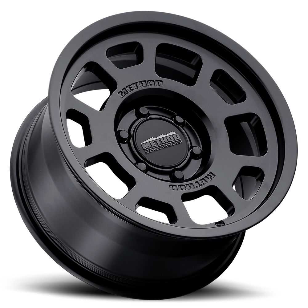 Aluminum Wheels 17x8.5 Bead Grip MR705 Bolt Pattern 5 On 127 Offset 25 Lip Size 1.22 Matte Black MB Method