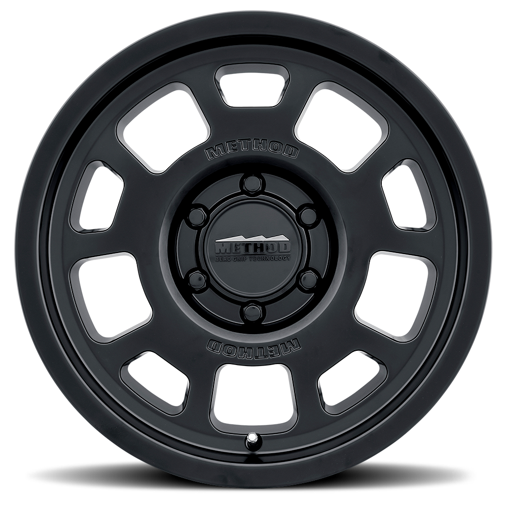 Aluminum Wheels 17x8.5 Bead Grip MR705 Bolt Pattern 5 On 127 Offset 25 Lip Size 1.22 Matte Black MB Method