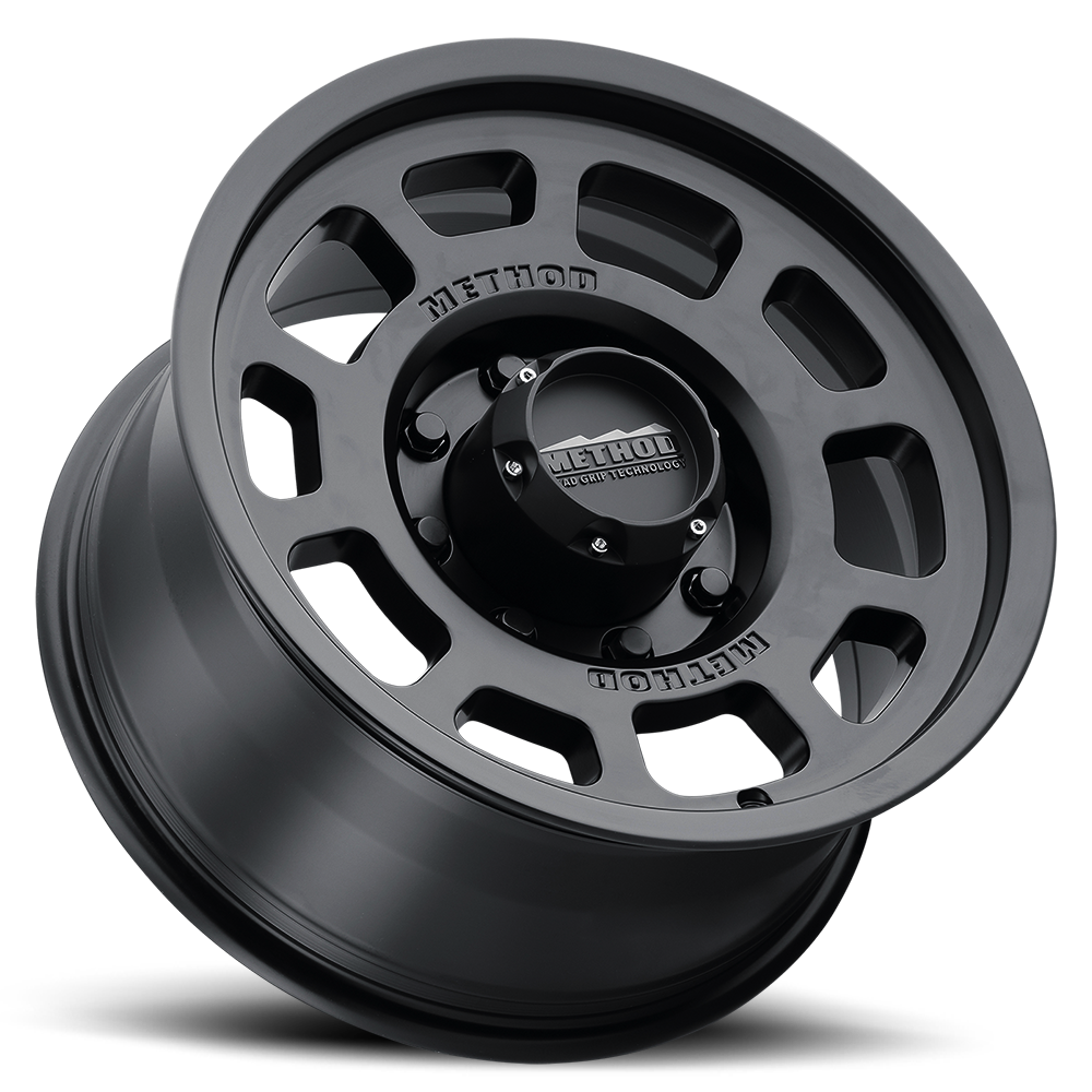 Aluminum Wheels 17x8.5 Bead Grip MR705 Bolt Pattern 8 On 165.1 Offset 0 Lip Size 1.22 Matte Black MB Method
