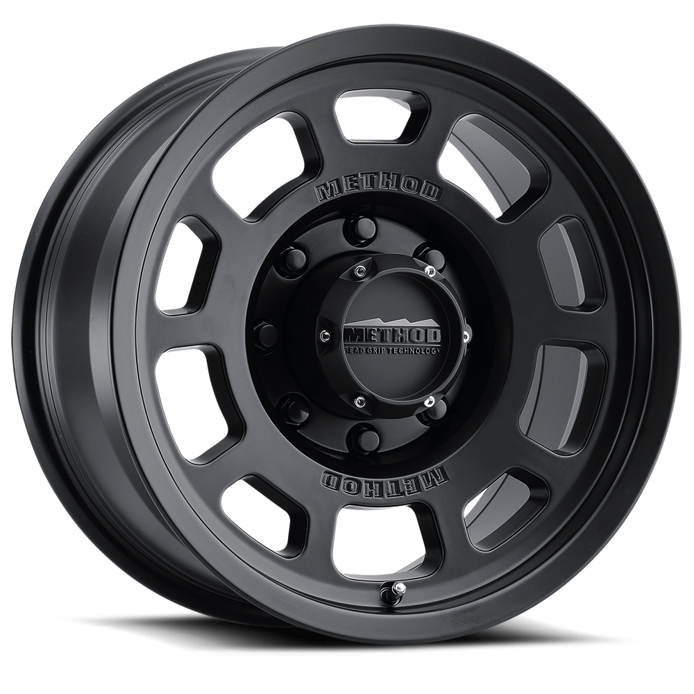Aluminum Wheels 18x9 Bead Grip MR705 Bolt Pattern 8 On 180 Offset 18 Lip Size 1.22 Matte Black MB Method