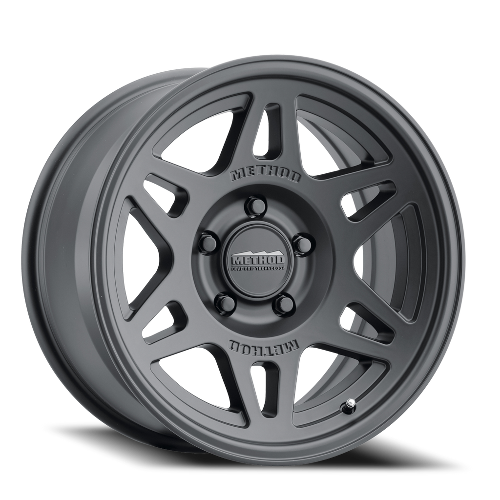 Aluminum Wheels 17x7.5 Bead Grip MR706 Bolt Pattern 5 On 108 Offset 30 Black BK Method