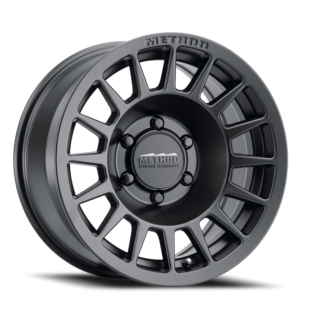 Aluminum Wheels 17x8.5 Bead Grip MR707 Bolt Pattern 6 On 139.7 Offset 25 Lip Size 0 Matte Black MB Method