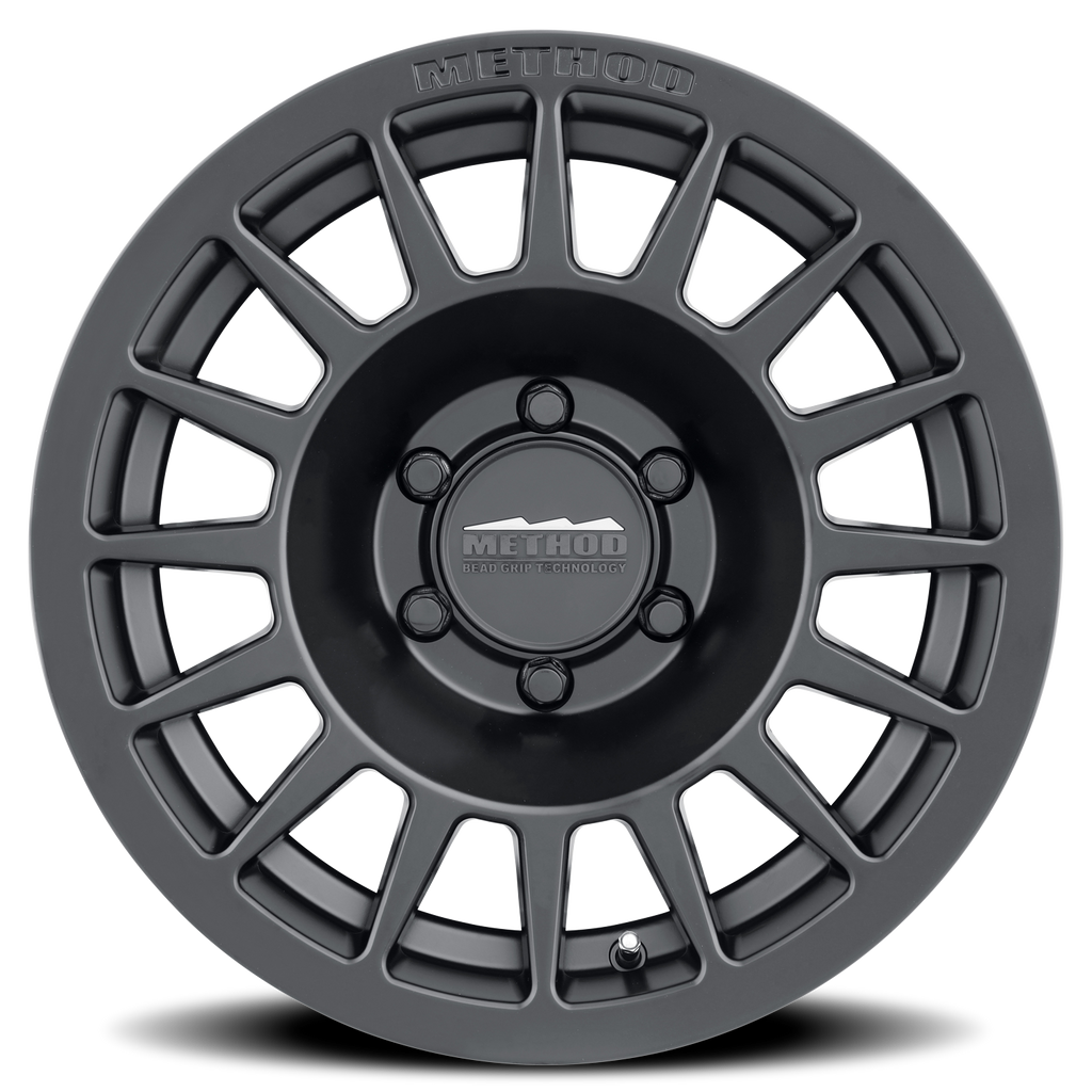 Aluminum Wheels 17x8.5 Bead Grip MR707 Bolt Pattern 6 On 139.7 Offset 25 Lip Size 0 Matte Black MB Method