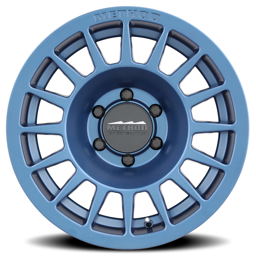 Aluminum Wheels 18x9 Bead Grip MR707 Bolt Pattern 6 On 139.7 Offset 18 Lip Size 0 Bahia Blue BL Method