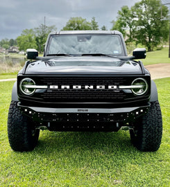 Freedom Front Bumper Base For 2021-2025 Ford Bronco Raptor Only Non Winch Sensor Cutouts Bare Metal Bodyguard Bumpers