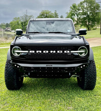 Load image into Gallery viewer, Freedom Front Bumper Base For 2021-2025 Ford Bronco Raptor Only Non Winch Sensor Cutouts Texture Black Powdercoat Bodyguard Bumpers