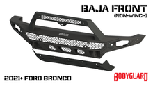 Load image into Gallery viewer, Freedom Front Bumper Baja For 2021-2025 Ford Bronco Non Winch Sensor Cutouts With Camera Harness + Pod Bare Metal Bodyguard Bumpers