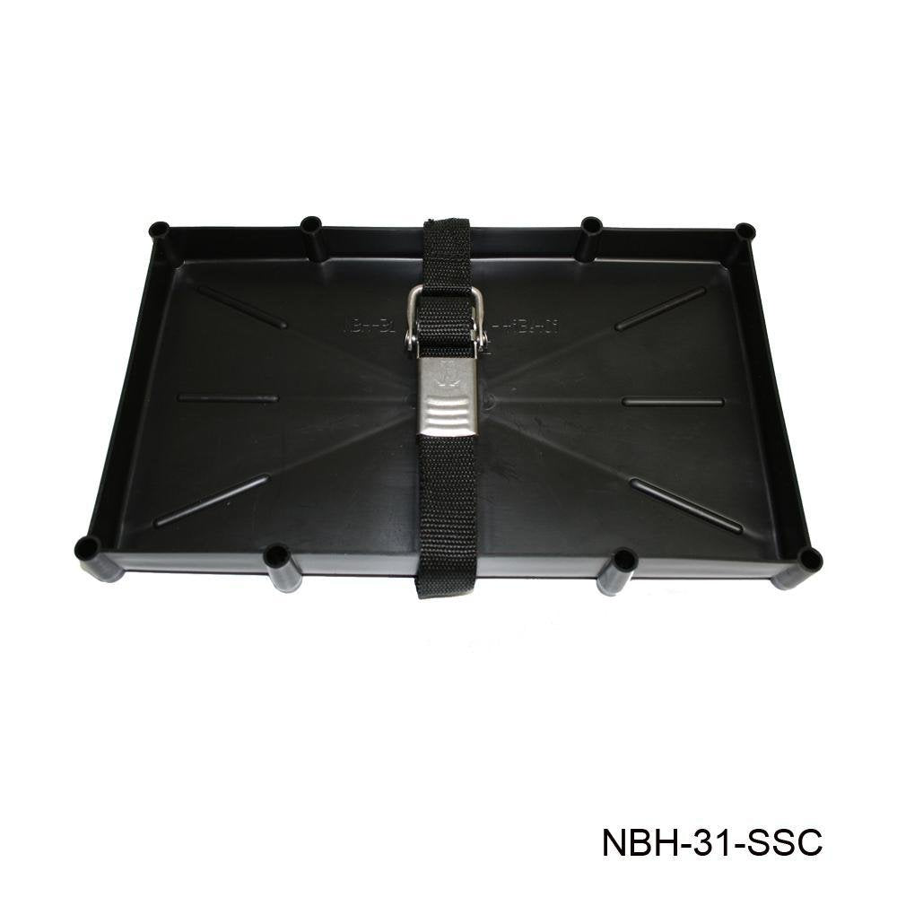 T-H MARINE NBH-31-SSC-DP 29/31 BATTERY TRAY W/ SS STRAP