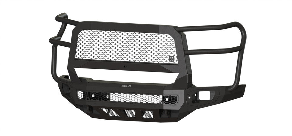 Freedom Front Bumper Extreme For 2024-2026 Silverado 2500/3500 HD Non-winch Sensor Cutouts With Mesh Grill With Camera Harness Texture Black Powdercoat Bodyguard Bumpers
