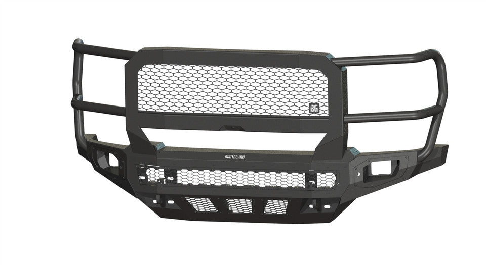 Freedom Front Bumper Extreme For 2023-2026 Ford F550 Superduty Non-winch No Sensor Cutouts With Mesh Grill With Camera Harness Bare Metal Bodyguard Bumpers