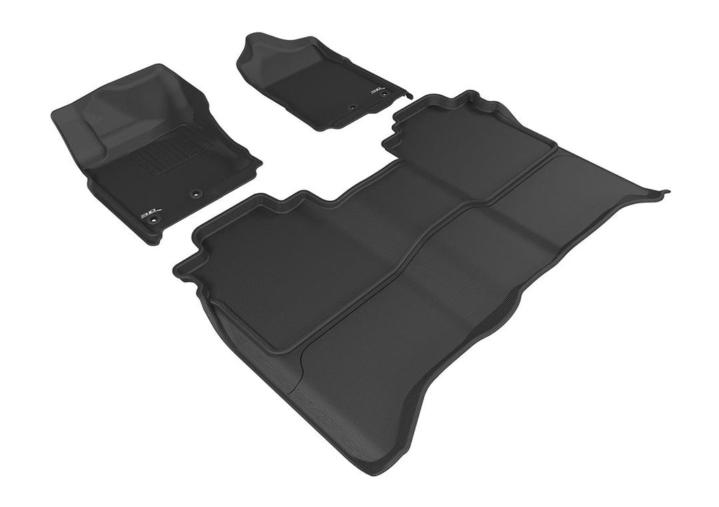 3D MATS L1NS08401509 3D KAGU FLOOR MAT 2 ROW SET BLACK