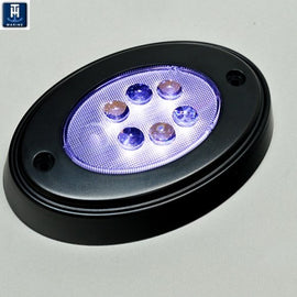 T-H MARINE OCL-1K-DP BLACK OVAL COURTESY LED W/ MNT RING