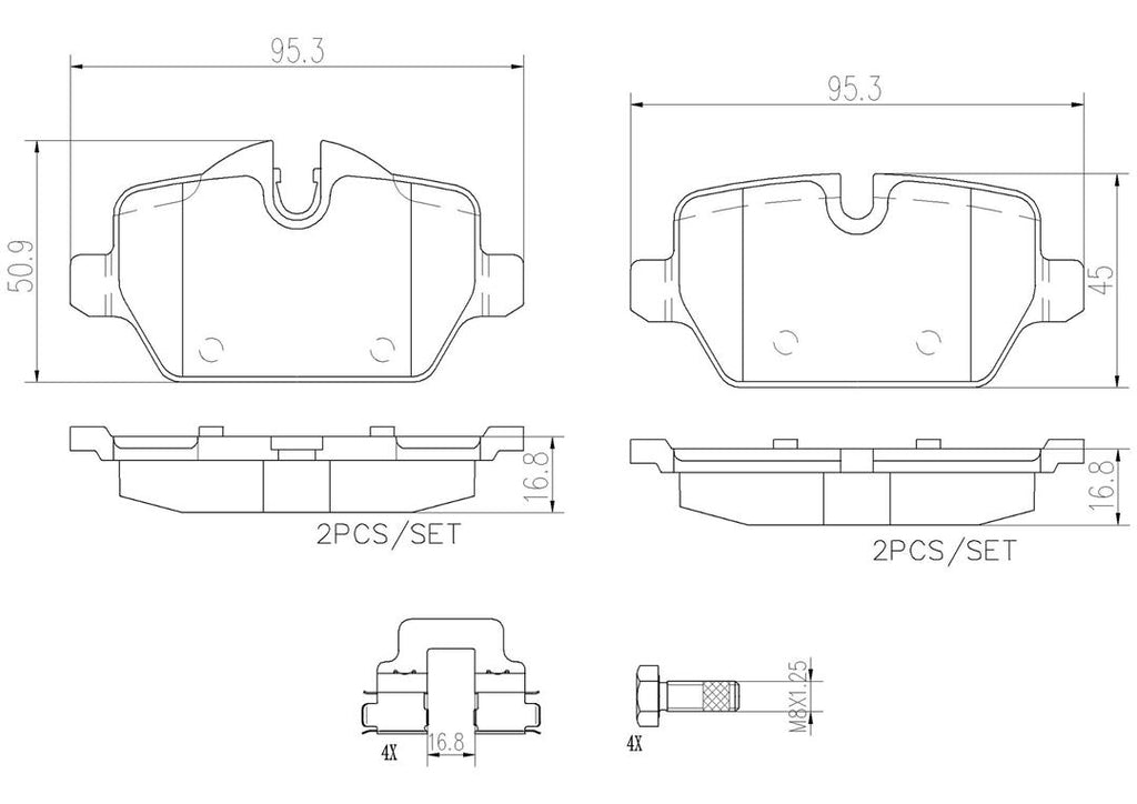 Brembo P06080 DISC BRAKE PAD SET