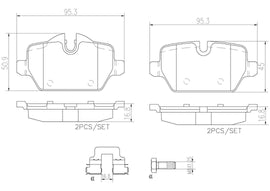 Brembo P06080 DISC BRAKE PAD SET