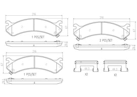 Brembo P10026N DISC BRAKE PAD SET