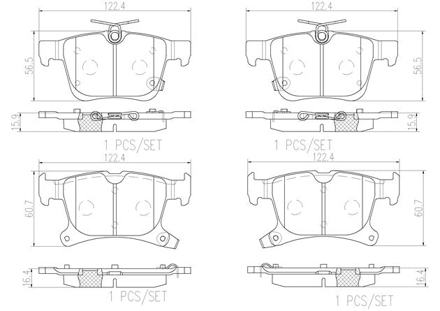 Brembo P11043N DISC BRAKE PAD SET