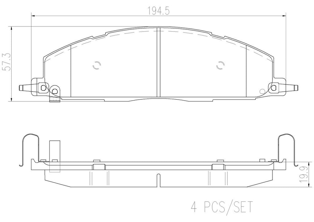 Brembo P18036N DISC BRAKE PAD SET