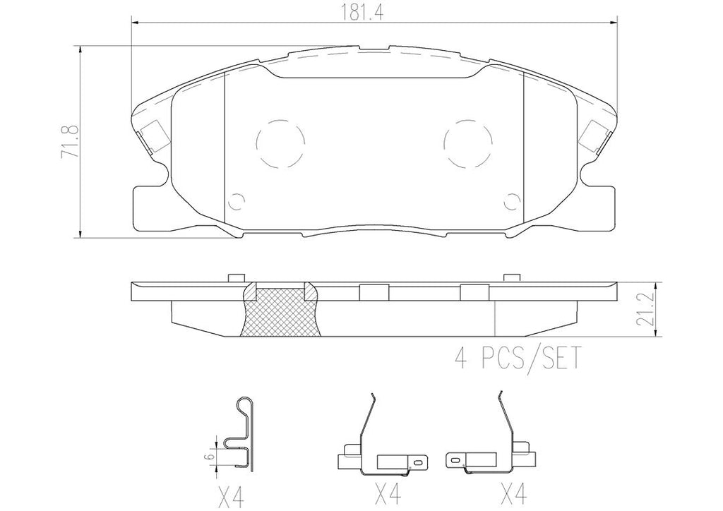 Brembo P18037N DISC BRAKE PAD SET