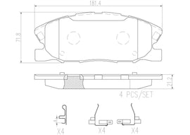 Brembo P18037N DISC BRAKE PAD SET