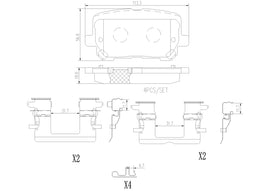 Brembo P18038N DISC BRAKE PAD SET
