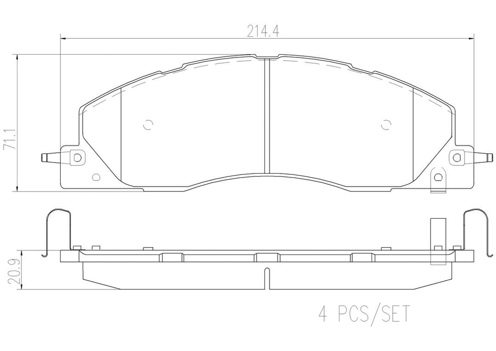 Brembo P18039N DISC BRAKE PAD SET
