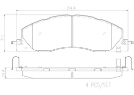 Brembo P18039N DISC BRAKE PAD SET