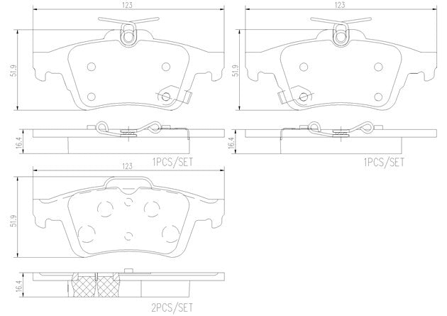 Brembo P24216N DISC BRAKE PAD SET