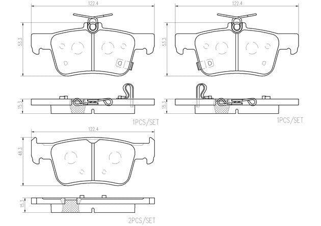 Brembo P28103N DISC BRAKE PAD SET