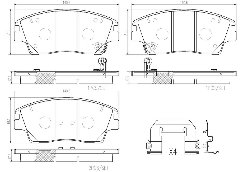 Brembo P30096N DISC BRAKE PAD SET