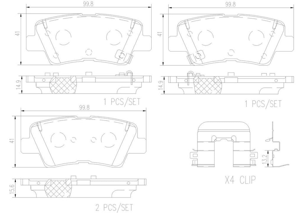 Brembo P30101N DISC BRAKE PAD SET