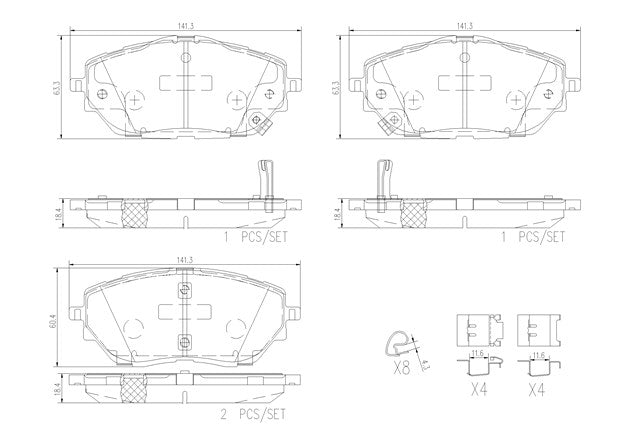Brembo P83171N DISC BRAKE PAD SET