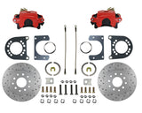 Leed Brakes RRC0002X Rear Disc Brake Kit  with Drilled Rotors and Red Powder Coated Calipers