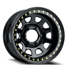 Load image into Gallery viewer, Aluminum Wheels 17x9.5 Black Daytona RT51 Gloss Black Beadlock -38 Offset 8 on 165.1 Bolt Pattern 130.81 Bore Raceline