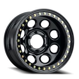 Aluminum Wheels 16x10 Rock 8 RT81 Gloss Black Beadlock Offset 8 on 165.1 Bolt Pattern 130.81 Bore Raceline