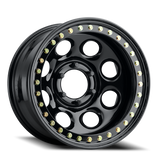 Raceline RT8179580 Aluminum Wheels 17x9.5 Rock 8 RT81 Gloss Black Beadlock Offset 8 on 165.1 Bolt Pattern 130.81 Bore Raceline
